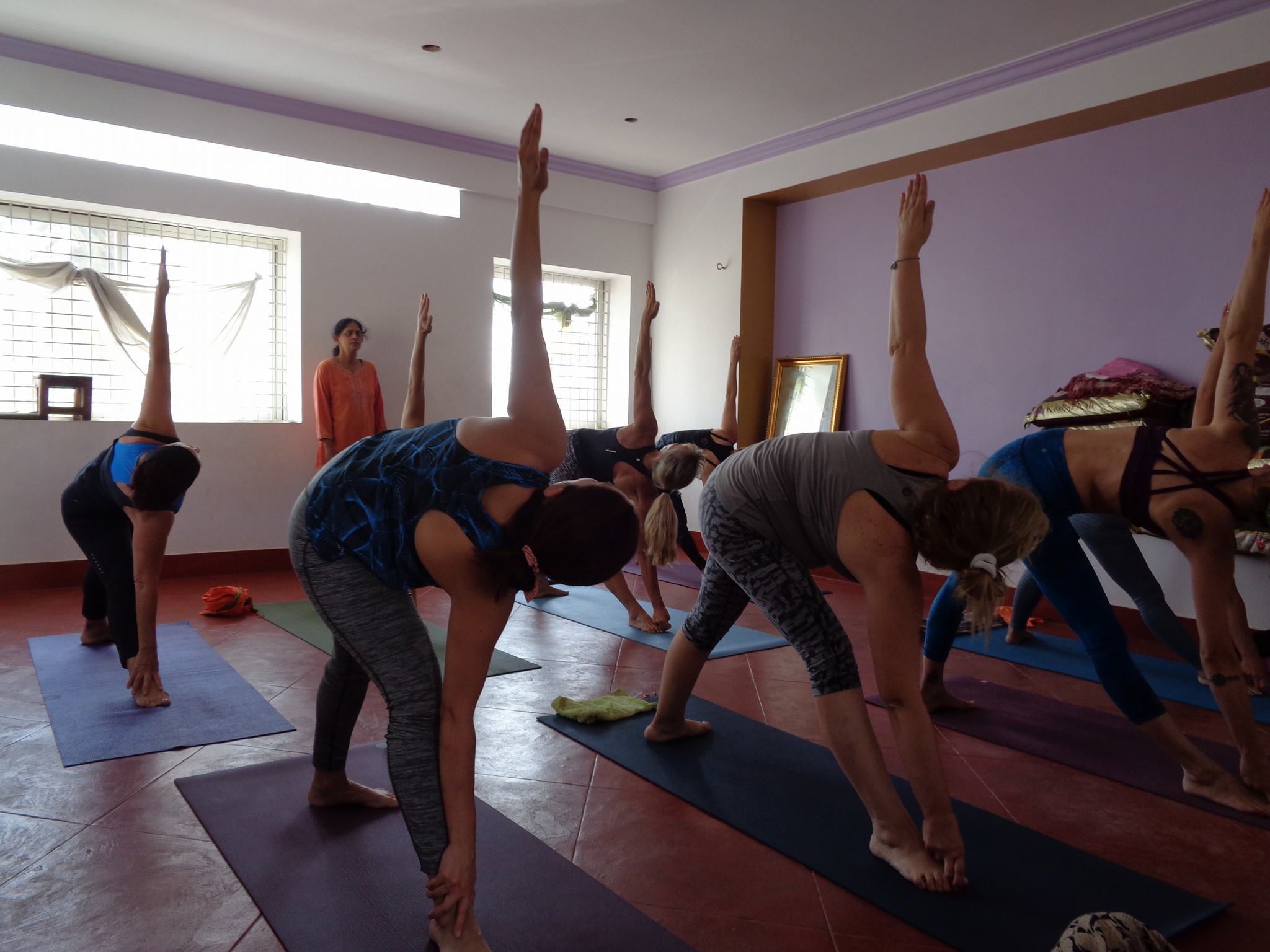 Group yoga practice
